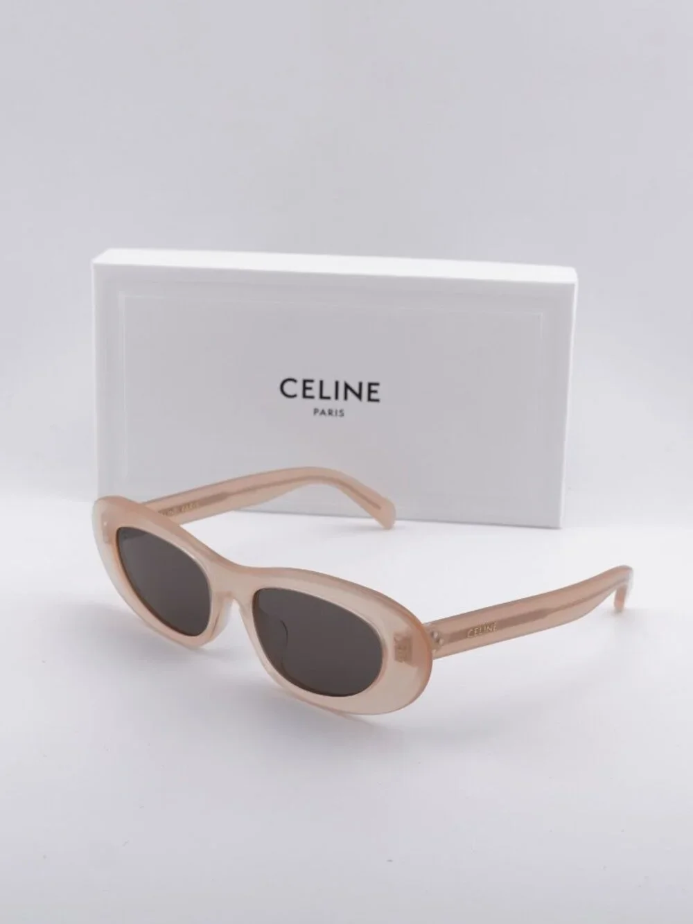 Celine CL40310U 74A Oval Sunglasses - Peach / Smoke